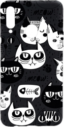 Husa BestCase Compatibila Cu Samsung Galaxy A20s Cool Cats 0.8MM Slim Negru B 1029 