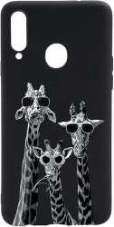 Husa BestCase Compatibila Cu Samsung Galaxy A20s Cool Giraffe 0.8MM Slim Negru B 1008 