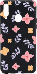 Husa BestCase Compatibila Cu Samsung Galaxy A20s Flower Pattern 0.8MM Slim Negru B 978 