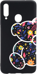 Husa BestCase Compatibila Cu Samsung Galaxy A20s Flower Teddy Bear 0.8MM Slim Negru B 983 