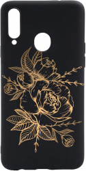Husa BestCase Compatibila Cu Samsung Galaxy A20s Golden Rose 0.8MM Slim Negru B 989 