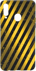 Husa BestCase Compatibila Cu Samsung Galaxy A20s Golden Stripes 0.8MM Slim Negru B 1055 
