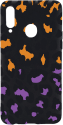 Husa BestCase Compatibila Cu Samsung Galaxy A20s Lila Leopard Pattern 0.8MM Slim Negru B 1035 