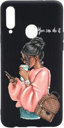 Husa BestCase Compatibila Cu Samsung Galaxy A20s Shopping Girl 0.8MM Slim Negru B 962 