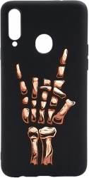 Husa BestCase Compatibila Cu Samsung Galaxy A20s Skeleton Hand FU 0.8MM Slim Negru B 964 