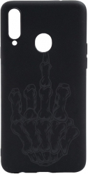 Husa BestCase Compatibila Cu Samsung Galaxy A20s Skeleton Hand FU 0.8MM Slim Negru B 965 