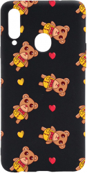 Husa BestCase Compatibila Cu Samsung Galaxy A20s Teddy Bear Love Pattern 0.8MM Slim Negru B 968 