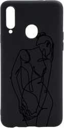 Husa BestCase Compatibila Cu Samsung Galaxy A20s Woman Lineart 0.8MM Slim Negru B 1062 