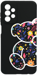 Husa BestCase Compatibila Cu Samsung Galaxy A13 4G Flower Teddy Bear 0.8MM Slim Negru c-B 983 