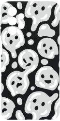 Husa BestCase Compatibila Cu Samsung Galaxy A13 4G Gray Acid Smiley 0.8MM Slim Negru c-B 1000 