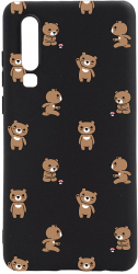 Husa BestCase Compatibila Cu Samsung Galaxy A7 2018 Teddy Bear Pattern 0.8MM Slim Negru B 970 