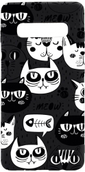 Husa BestCase Compatibila Cu Samsung Galaxy S10 Plus Cool Cats 0.8MM Slim Negru B 1029 