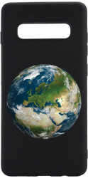 Husa BestCase Compatibila Cu Samsung Galaxy S10 Plus Earth 0.8MM Slim Negru B 946 
