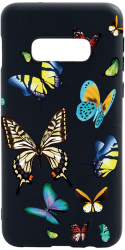 Husa BestCase Compatibila Cu Samsung Galaxy S10e Beautiful Color Butterflies 0.8MM Slim Negru B 992 
