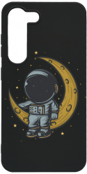 Husa BestCase Compatibila Cu Samsung Galaxy S21 Astronaut on Moon 0.8MM Slim Negru B 997 