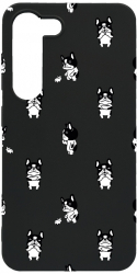 Husa BestCase Compatibila Cu Samsung Galaxy S21 Bulldog Pattern 0.8MM Slim Negru B 1043 