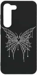Husa BestCase Compatibila Cu Samsung Galaxy S21 Butterfly 0.8MM Slim Negru B 1042 