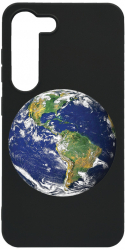 Husa BestCase Compatibila Cu Samsung Galaxy S21 Earth 0.8MM Slim Negru B 947 