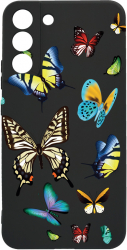 Husa BestCase Compatibila Cu Samsung Galaxy S21 FE Beautiful Color Butterflies 0.8MM Slim Negru c-B 992 
