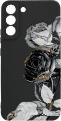 Husa BestCase Compatibila Cu Samsung Galaxy S22 Plus Black Rose 0.8MM Slim Negru c-B 990 