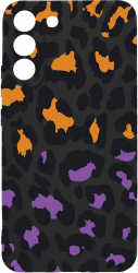 Husa BestCase Compatibila Cu Samsung Galaxy S21 FE Lila Leopard Pattern 0.8MM Slim Negru c-B 1035 