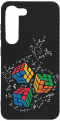 Husa BestCase Compatibila Cu Samsung Galaxy S23 Plus Rubik Cube 0.8MM Slim Negru B 994 