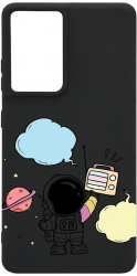 Husa BestCase Compatibila Cu Samsung Galaxy S21 Ultra Astronaut 0.8MM Slim Negru B 977 