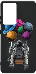 Husa BestCase Compatibila Cu Samsung Galaxy S21 Ultra Astronaut 0.8MM Slim Negru B 995 