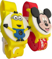 Set 2 ceasuri copii cu Mickey Mouse si Minions model 3D Multicolor 
