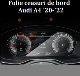 Folie sticla securizata pentru ecran ceasuri de bord GIDA-CRIS GC140 compatibil Audi A4 2020-2022 