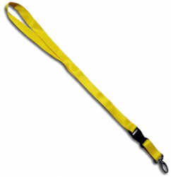Breloc chei tip snur detasabil textil lungime 50.5 cm galben inchis 