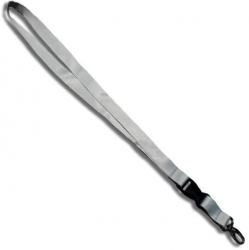 Breloc chei tip snur detasabil textil lungime 50.5 cm gri deschis 