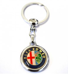 Breloc Premium metal inoxidabil compatibil Alfa Romeo multicolor 