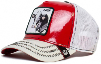 Sapca Goorin Brothers Trucker Cow Cash Golden Calf Patent Leather Rosu 