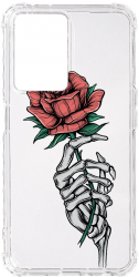 Husa BestCase Compatibila Cu OPPO A77 4G / A77 5G Rose In Skeleton Hand 1.5MM Slim Anti Shock AS 1023 