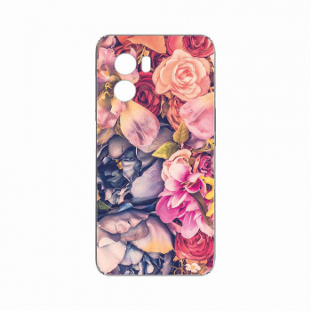 Husa BestCase Compatibila Cu OPPO A57s Floral 2MM Clear Transparent c-TR 5 