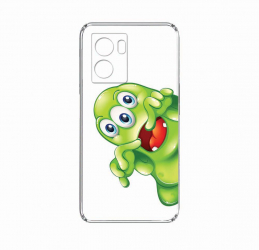 Husa BestCase Compatibila Cu OPPO A57s Green Monster 2MM Clear Transparent c-TR 60 