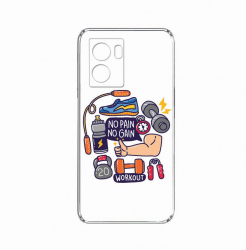 Husa BestCase Compatibila Cu OPPO A77 4G No Pain No Gain 2MM Clear Transparent c-TR 783 