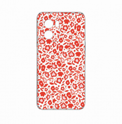 Husa BestCase Compatibila Cu OPPO A57s Red Floweres Pattern 2MM Clear Transparent c-TR 631 