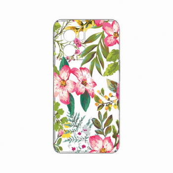 Husa BestCase Compatibila Cu OPPO A57s Pastel Colors Collection Flowers 2MM Clear Transparent c-TR 510 