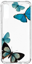 Husa BestCase Compatibila Cu Samsung Galaxy A50 Beautiful Blue Butterflies 1.5MM Slim Anti Shock AS 991 