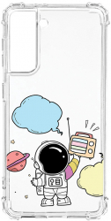 Husa BestCase Compatibila Cu Samsung Galaxy S21 Astronaut 1.5MM Slim Anti Shock AS 977 