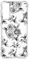 Husa BestCase Compatibila Cu Samsung Galaxy S21 Black Roses 1.5MM Slim Anti Shock AS 1045 