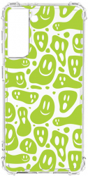 Husa BestCase Compatibila Cu Samsung Galaxy S21 Green Acid Smiley 1.5MM Slim Anti Shock AS 1051 