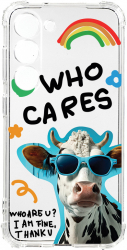 Husa BestCase Compatibila Cu Samsung Galaxy S23 Cool Cow - Who Cares 1.5MM Slim Anti Shock AS 975 