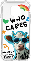 Husa BestCase Compatibila Cu Xiaomi Redmi Note 9 Pro Cool Cow - Who Cares 1.5MM Slim Anti Shock AS 975 