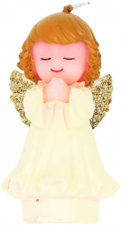 Lumanare decorativa figurina - Ingeras aripioare aurii 