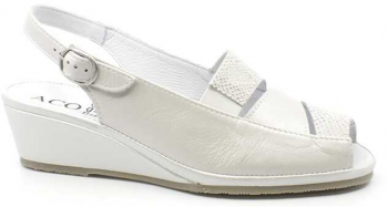 Sandale dama ACO piele alb 38 