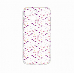 Husa BestCase Compatibila Cu Apple iPhone 14 Unicorn Rainbow 2MM Clear Transparent c-TR 520 