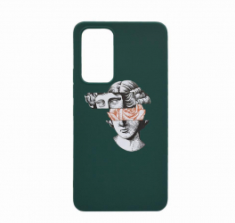 Husa Bestcase compatibila cu Xiaomi 12T Pro David Statue 0.8MM Slim Forest Green FG 731 